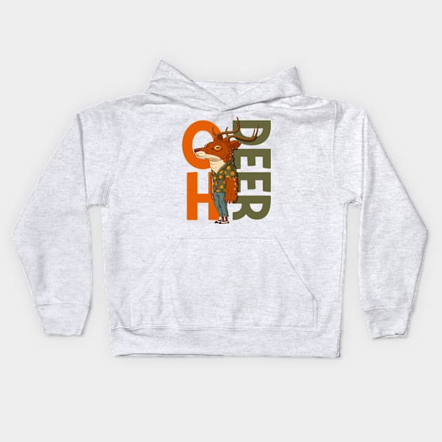 Oh Deer Kids Hoodie by WeAreTheWorld